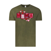 Vintage Olive Mother's Day mama hearts Vintage Tee - FaDigitalArtStudio