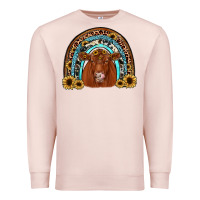 Pale Pink red angus rainbow Premium Sweatshirt - JahusDesignShop