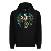 Black western wings cross blessed Premium Hoodie - RanaPortraitStore