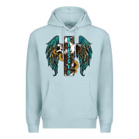 Blue Mist western wings cross blessed Premium Hoodie - RanaPortraitStore