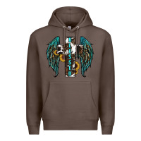 Coffee western wings cross blessed Premium Hoodie - RanaPortraitStore