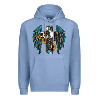 Colony Blue western wings cross blessed Premium Hoodie - RanaPortraitStore