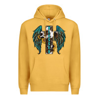 Mustard western wings cross blessed Premium Hoodie - RanaPortraitStore