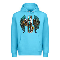 Ocean Blue western wings cross blessed Premium Hoodie - RanaPortraitStore