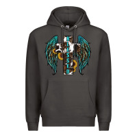 Smoke western wings cross blessed Premium Hoodie - RanaPortraitStore
