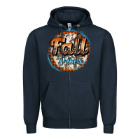 Navy fall vibes Zipper Hoodie - AdoDesignShop
