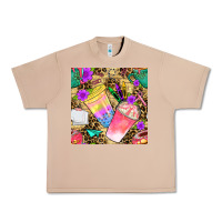 Burro school girl coffee cup with leopard seamless pattern bbs Urban Heavy Tee - BundleAndBundleShop