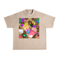 French Oak school girl coffee cup with leopard seamless pattern bbs Urban Heavy Tee - BundleAndBundleShop
