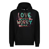 Black love more worry less Premium Hoodie - RacoonDesign