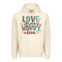 Sandshell love more worry less Premium Hoodie - RacoonDesign