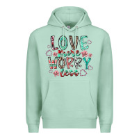Seafoam love more worry less Premium Hoodie - RacoonDesign