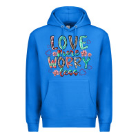 True Royal love more worry less Premium Hoodie - RacoonDesign