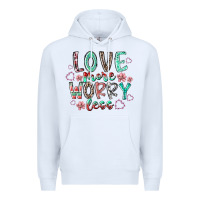 White love more worry less Premium Hoodie - RacoonDesign
