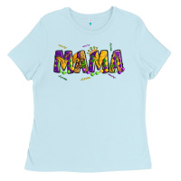 Baby Blue mama mardi gras Ladies Tee - OliviaCreatesArt