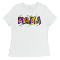 White mama mardi gras Ladies Tee - OliviaCreatesArt