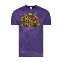 Cloud Purple christmas rainbow with leopard cactus Vintage Tee - RanaPortraitStore