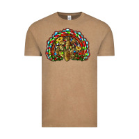 Vintage Coffee christmas rainbow with leopard cactus Vintage Tee - RanaPortraitStore