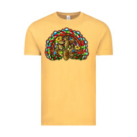 Vintage Mustard christmas rainbow with leopard cactus Vintage Tee - RanaPortraitStore
