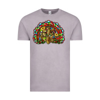 Vintage Zinc christmas rainbow with leopard cactus Vintage Tee - RanaPortraitStore