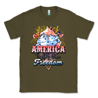 Army Green America ice cream Classic Tee - HowdyJamesFarm