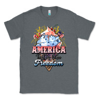 Charcoal Heather America ice cream Classic Tee - HowdyJamesFarm