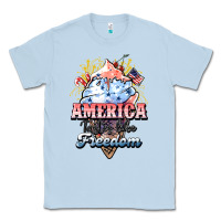 Dusty Blue America ice cream Classic Tee - HowdyJamesFarm