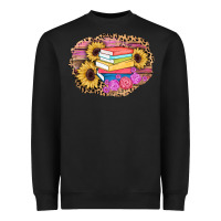 Books Sunflower Back To School Background Heavyweight Sweatshirt | Teevron