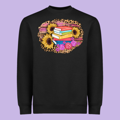 Books Sunflower Back To School Background Heavyweight Sweatshirt Designed By Adodesignshop