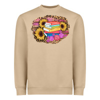 Mushroom books sunflower back to school background Heavyweight Sweatshirt - AdoDesignShop