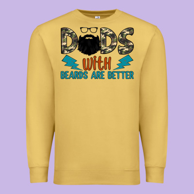Dads With Beards Are Better Premium Sweatshirt Designed By Jahusdesignshop