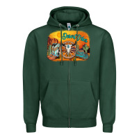 Sports Green desert vibes Zipper Hoodie - AdoDesignShop