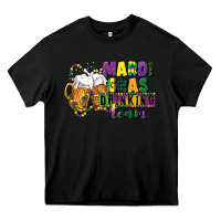 Black mardi gras drinking team 12 inches 300 dpi Heavy Core Tee - CowGirlArtShop