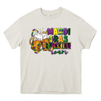 Cream mardi gras drinking team 12 inches 300 dpi Heavy Core Tee - CowGirlArtShop