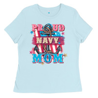 Baby Blue Proud navy Mom Mother's Day Ladies Tee - FaDigitalArtStudio