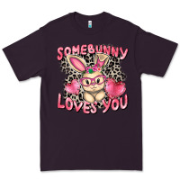 Plum Somebunny loves you Easter Day Premium Tee - CowGirlArtShop