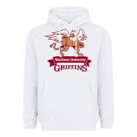 White macewan academic Heavyweight Hoodie - DesigneFamous