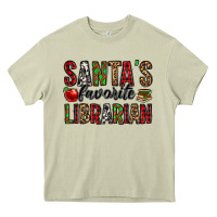 Mossy santa's favorite librarian Heavy Core Tee - Jasminsmagicworld
