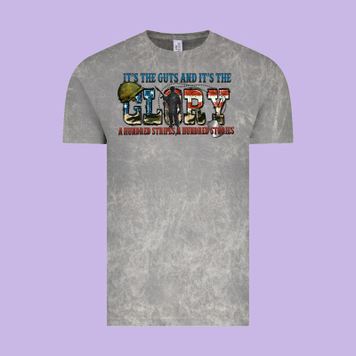 It's The Guts And It's The Glory A Hundred Stripes Vintage Tee Designed By Fadigitalartstudio