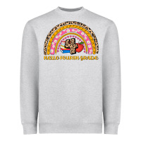 Heather Grey back to school rainbow hello fourth grade Heavyweight Sweatshirt - AdoDesignShop