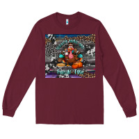 Burgundy turkey wine and feelin fine tumbler Long Sleeve Tee - BundleAndBundleShop