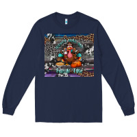 Navy turkey wine and feelin fine tumbler Long Sleeve Tee - BundleAndBundleShop