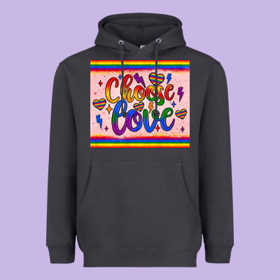 Choose Love Tumbler Heavyweight Hoodie Designed By Jahusdesignshop