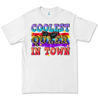 White Coolest queer in town Premium Tee - CowGirlArtShop