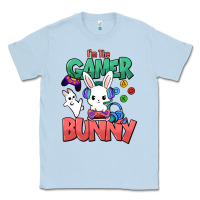 Dusty Blue I'm the game Bunny Easter day Classic Tee - HowdyJamesFarm