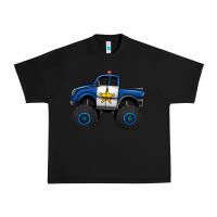 Black police car monster truck Urban Heavy Tee - Jasminsmagicworld