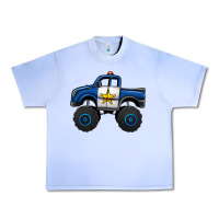Grape Ice police car monster truck Urban Heavy Tee - Jasminsmagicworld