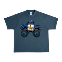 Midnight Navy police car monster truck Urban Heavy Tee - Jasminsmagicworld