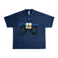 Navy police car monster truck Urban Heavy Tee - Jasminsmagicworld