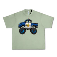 Oil Green police car monster truck Urban Heavy Tee - Jasminsmagicworld