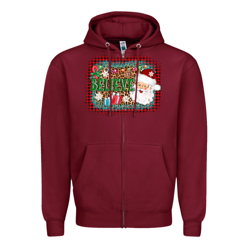 Believe Santa Zipper Hoodie by AdoDesignShop | Teevron